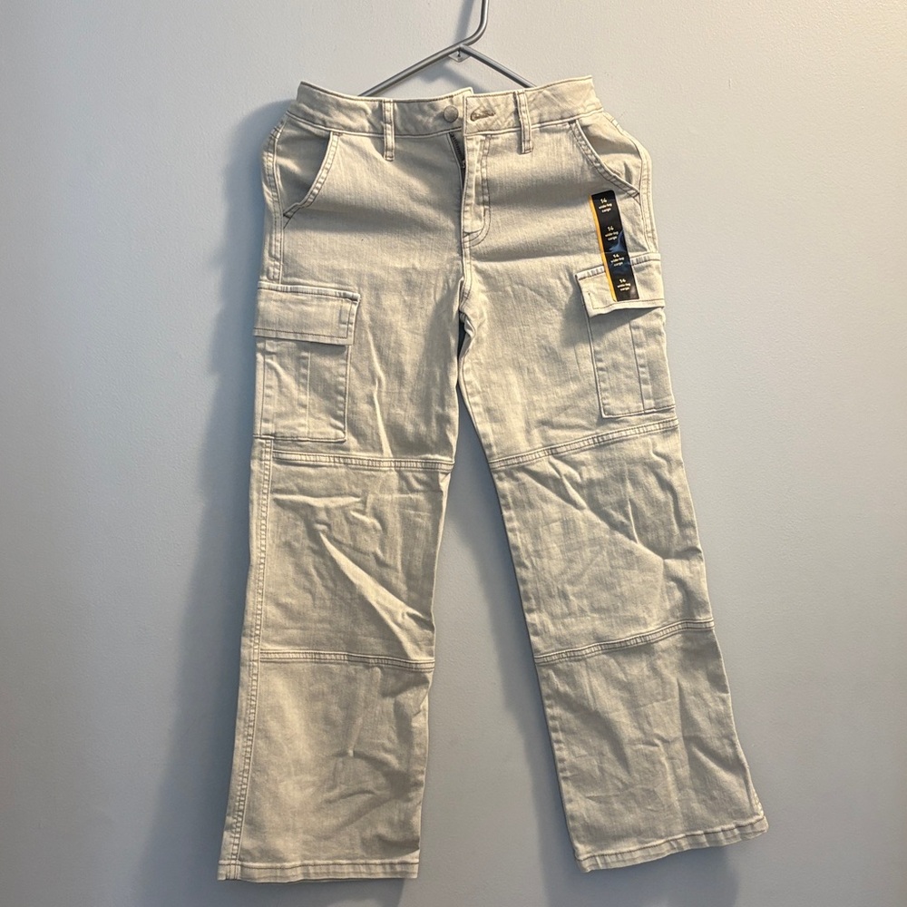 FINAL SALE Art Class Beige Stitch Accent Trousers
